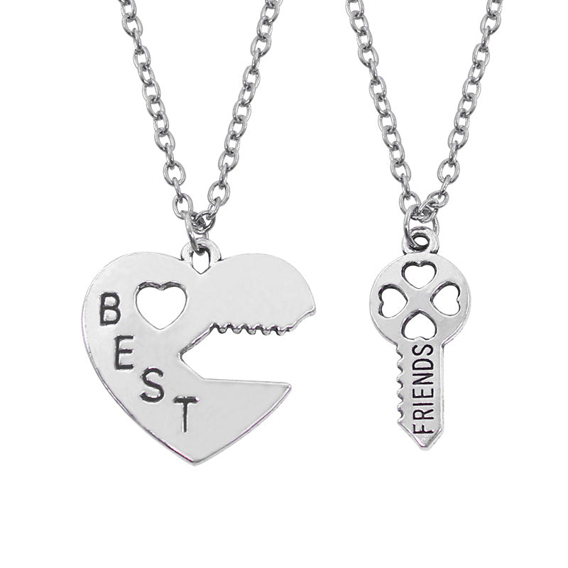 Heart-Shaped Key Necklace