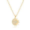 LUNARIA 18K Gold Celestial Medallion Necklace